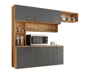 Cozinha Suspensa Moderna 6 Portas 1 Gaveta Balcão Manu - Design Compacto e Estilo - imagem 1