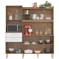 Armário de Cozinha 6 Portas 2 Gavetas Select Demobile Amêndoa/Branco – Organize com Estilo - imagem 5