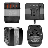 Adaptador Universal 30W: Carregue Tudo em Mais de 150 Países com 4 Portas USB-A/USB-C - imagem 1
