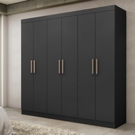 Guarda-Roupa Casal 6 Portas Paris Espresso - Design Moderno em MDP 180cm - imagem 2