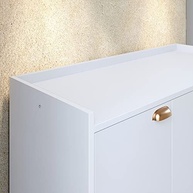 Aparador Balcão Buffet 3 Portas com Prateleira e Puxadores em Formato de Concha - Design Moderno e Funcionalidade - imagem 5