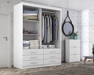 Guarda-Roupa Solteiro Capri 2 Portas Correr com 6 Gavetas – Design Moderno e Funcionalidade - imagem 5