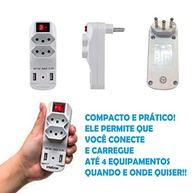 Adaptador ZAROBO 1 Tomada 10A Bivolt com 2 Portas USB: Carregue Tudo de Uma Vez! - imagem 5