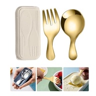 Conjunto de Talheres Dourados em Aço Inox – Portáteis com Estojo | Reutilizáveis para Viagens e Uso Diário - imagem 5
