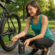 Compressor de Ar Portátil Recarregável Digital 150 PSI c/ Lanterna LED - Essencial para Carro, Moto e Bike! - imagem 4