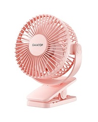 Ventilador Portátil Gaiatop Recarregável USB 3 Velocidades Silencioso 360° Rosa - imagem 2