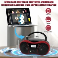 Rádio Portátil Multifuncional: CD Player, USB e Rádio AM/FM - Sua Música em Qualquer Lugar! - imagem 3