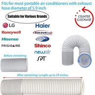 Kit de Ventilação para Ar Condicionado Portátil – Vedação Universal 15cm, Ideal para Janelas Deslizantes - imagem 5