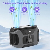 Ventilador de Cintura Portátil com Bateria 20000mAh - 5 Velocidades, Mão Livre, Ideal para Trabalho e Atividades ao Ar Livre - imagem 4
