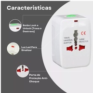 Adaptador de Tomada Universal para Viagem: Bivolt, Seguro e Portátil - imagem 4