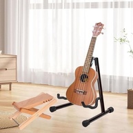 Suporte de Madeira Portátil Almencla para Ukulele, Violão Clássico, Banjo e Mais - Noz Escura - imagem 3