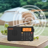 Rádio Meteorológico Portátil XHDATA D109WB: AM/FM/SW/LW/WB com Alerta NOAA, Bluetooth e MP3 - imagem 4