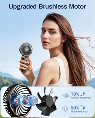 Ventilador Portátil SWEETFULL com Bateria 5000mAh, 6 Velocidades, Display LED e Função Power Bank - Ideal para Viagens - imagem 4