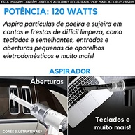 Mini Aspirador Portátil Bivolt USB: Limpeza Rápida e Eficaz para Carro, PC e Mais! - imagem 3