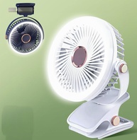Ventilador de Mesa Portátil Recarregável com LED e 5 Velocidades - 360° Silencioso 2400mAh - imagem 1