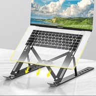 Suporte Ajustável para Laptop em Alumínio - Portátil, Dobrável e Ergonômico para Todos os Modelos até 17" - imagem 2