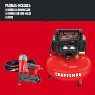 CRAFTSMAN Kit Combo Pregador Brad 18 GA e Compressor de Ar Portátil - Potência e Praticidade! - imagem 5