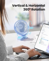 Ventilador Portátil Gaiatop 360° Recarregável USB - Silencioso, Potente e Compacto - imagem 3