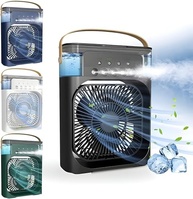 Mini Ventilador Climatizador Portátil com Umidificação e Luz RGB - 3 Velocidades, Bivolt, Ideal para Casa, Escritório e Viagens - imagem 5