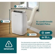 Ar-Condicionado Portátil Philco PAC12000F5 12.000 BTUs – Refresque seu Ambiente com Conforto e Tecnologia - imagem 3