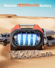 ETENWOLF VORTEX S6: Compressor de Ar Portátil Potente para Veículos Pesados e Infláveis | Bateria 19200mAh - imagem 5
