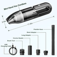 UPFOX Aspirador Portátil Sem Fio: Limpeza Rápida e Eficiente para Carro, Casa e Pet - imagem 3