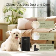 Purificador de Ar HEPA Portátil com Filtro Antiodor para Quarto - AC300 Preto - imagem 4