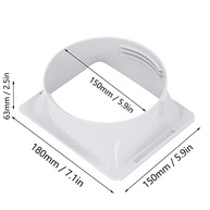 Adaptador de Mangueira de Exaustão Ar Condicionado Portátil - ABS Quadrado para Redondo com Rosca Universal - imagem 2