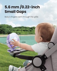 Ventilador Portátil Gaiatop Recarregável 360° Silencioso com 3 Velocidades - Ideal para Mesa, Carrinho e Acampamento - imagem 4