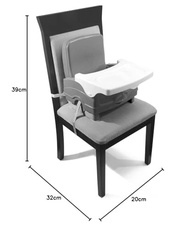 Cadeira Portátil Cake Voyage Cinza - Segurança e Conforto para Bebês em Viagens - imagem 3
