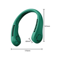 Mini Ventilador de Pescoço Portátil Sem Lâmina 3 Velocidades 1500mAh Recarregável Verde - imagem 2