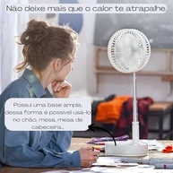 Ventilador Dobrável Portátil Silencioso com Bateria de Longa Duração - 4 Velocidades e Design Compacto - imagem 5