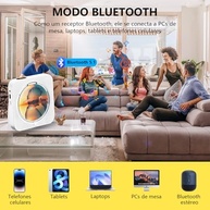 CD Player Portátil Bluetooth 5.1 com Som HiFi e Controle Remoto - Branco - imagem 5