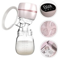 Bomba Tira-Leite Elétrica Portátil com Tela LED, 3 Modos, 9 Níveis de Sucção, Silenciosa, Mãos Livres, Recarregável via USB, Livre de BPA, Rosa Bebê - imagem 2