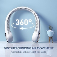 Ventilador de Pescoço Portátil 360° com Bateria 4000mAh - Mão Livre e Ultra Silencioso - imagem 3