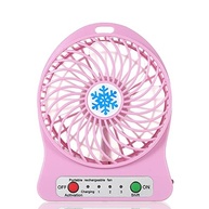 Ventilador Portátil Recarregável com Luz LED Rosa - 3 Velocidades e Carregamento USB - imagem 2