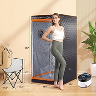 ZONEMEL Sauna a Vapor Portátil Completa 1600W com Controle Remoto e Cadeira Dobrável - imagem 3