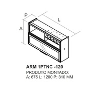 Armário Aéreo Cozinha 120cm Itatiaia New Porto - imagem 2