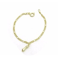 Pulseira Elo Português com Figa: Elegância em Ouro 18k - imagem 2