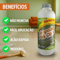 Limpador Pós Obra Proclean para Porcelanato 1L - Limpa Piso e Vaso Sanitário com Fórmula Profissional - imagem 4