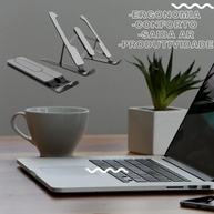 Suporte Notebook Ajustável em Liga de Alumínio com 6 Posições | Universal para Notebooks, Tablets e Celulares - imagem 5