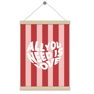 Moldura para Pôster 'All You Need Is Love' 30,5 x 40,6 cm - Decoração de Parede com Mensagem Positiva - imagem 1