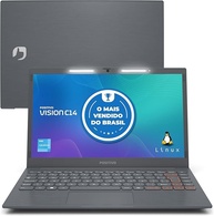 Notebook Positivo Vision C14 Lumina BAR Celeron, 8GB 128GB eMMC, Tela 14 Polegadas HD Antirreflexo, Linux, Tecla Link - Cinza - imagem 1