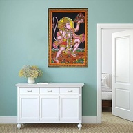 Tapeçaria de Algodão Hanuman - Pôster Decorativo 101x76cm para Parede e Yoga - imagem 3