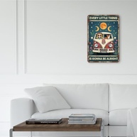 Pôster de Arte Retrô Hippie em Metal - Decoração Vintage Anos 70 para Salas Temáticas e Coleções - imagem 3