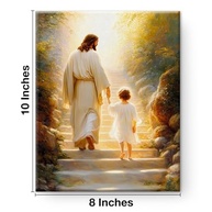 Arte de Parede Cristã com Versículo Bíblico 'Siga-me Jesus' - Pôster Decorativo em Tela 20x25cm - imagem 3