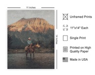 Poster Master Pôster de Cowboy Vintage - Arte Ocidental Retrô para Decoração Rústica - imagem 4