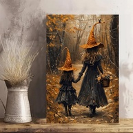 Pôster de Arte de Parede Vintage Halloween - Tela 30x45cm para Decoração Rústica de Casa e Escritório - imagem 1
