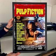 Quadro Filme Pulp Fiction - Vintage Poster 40x60cm - Moldura Ecológica Preta - imagem 3
