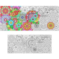 Pôster Gigante para Colorir Mandala - 140x60cm - Atividade Criativa para Crianças e Adultos - imagem 2